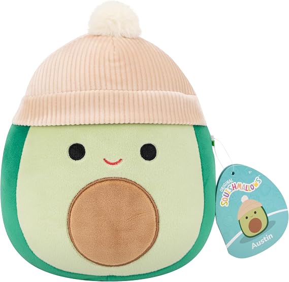 Squishmallows Original 7.5-Inch Austin the Green Avocado | Collectable Cute Plush Toy, Cuddly Toys for Children, Soft Toys, Cute Teddies Suitable for Girls and Boys Ages 3