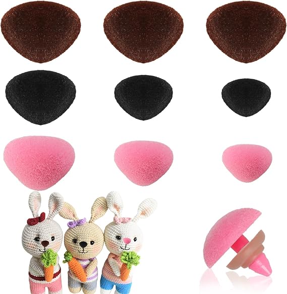 66Pcs Safety Nose for Doll, Crochet Nose Accessories for Amigurumi