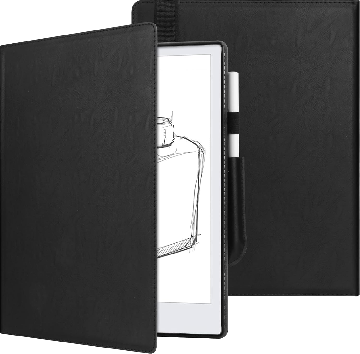VOVIPO Case Cover Compatible with Remarkable 2 10.3 Digital Paper, Ultra Slim Book Folio Leather Case For Remarkable 2 10.3 2020 Released Digital Paper-New Black