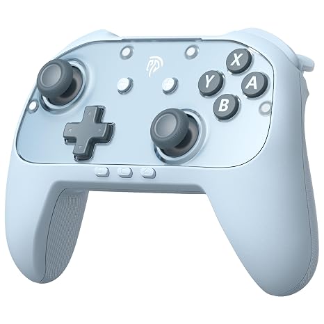EasySMX S10C Switch 2 Controller Wake-up Hall-Joysticks HD Rumble Native Programmierfunktion 1000mAh Akku magnetische Frontplatten. Kompatibel mit Switch 2/Switch/PC/iOS/Android – Blau.
