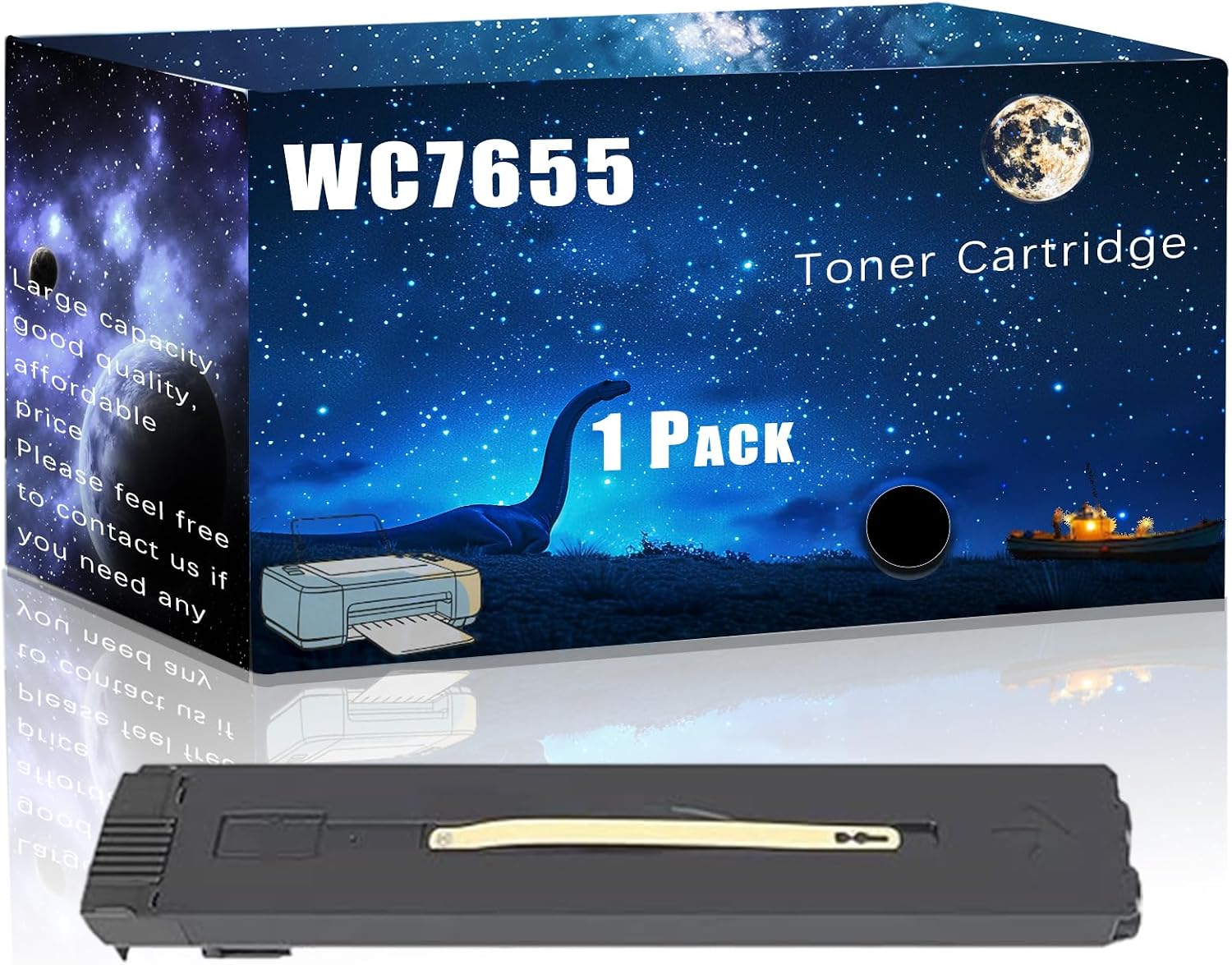 WC7655 Toner Cartridge Compatible for Xerox WorkCentre 7775 7665 7655 7675 7765 DocuColor 240 242 250 252 260 Printers,with Chip Large Printing Demands Black