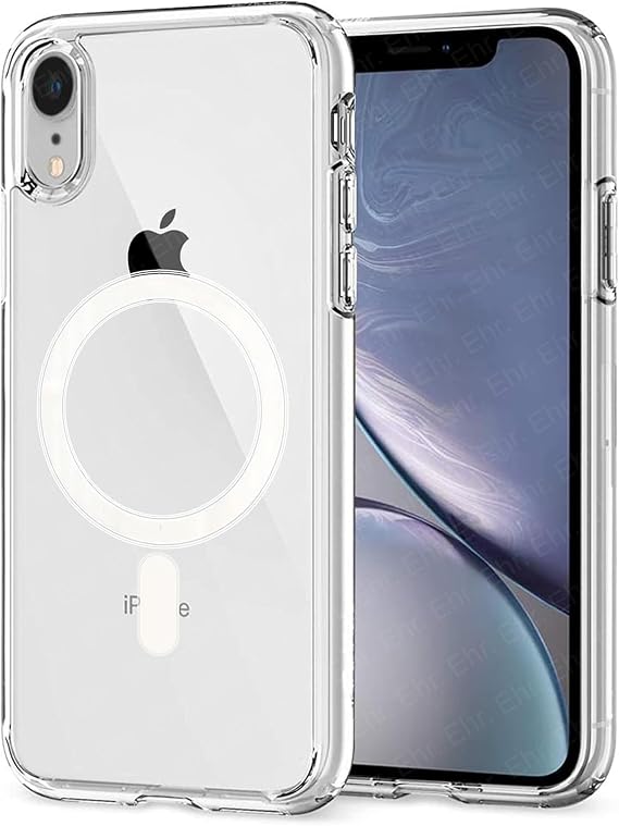 Ehr. iPhone XR için Kılıf Kamera Korumalı Magsafe ile Uyumlu Wireless Şarj Özellikli Şeffaf Kılıf (Şeffaf, iPhone XR)
