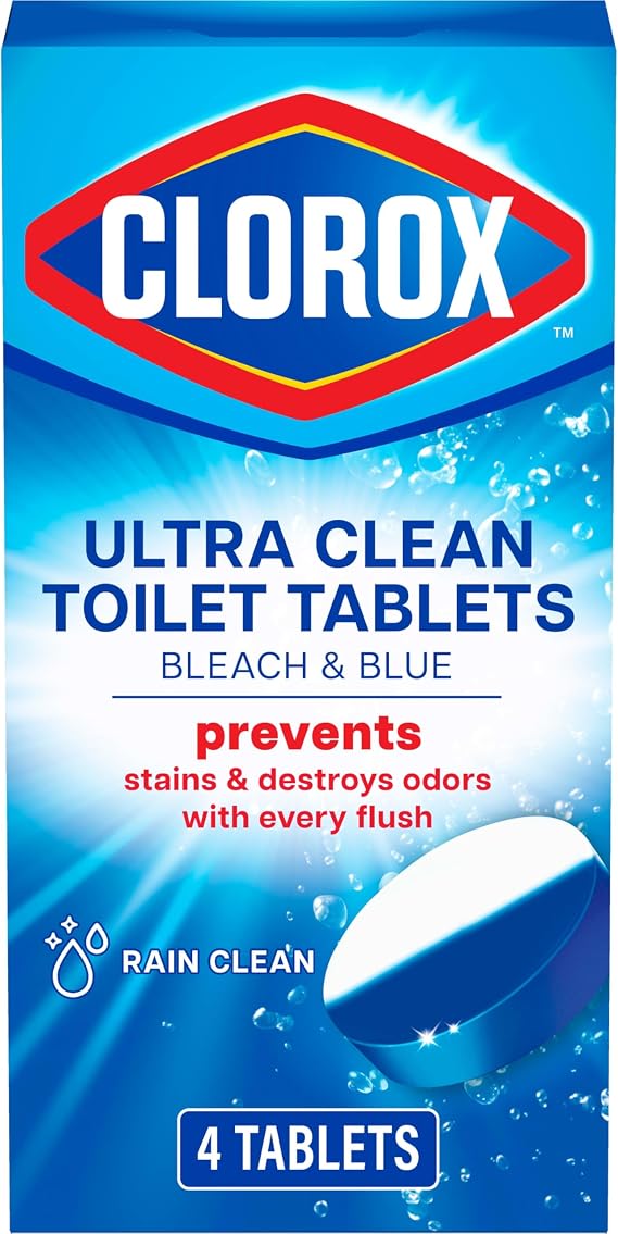 Clorox Ultra Clean Toilet Tablets Bleach & Blue, 2.47 oz., 4 Ct.