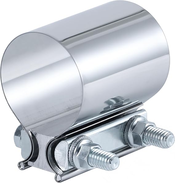 3.0 Inch Exhaust Clamp, 3 inch Butt Joint Exhaust Pipe Muffler Band Clamp Sleeve Coupler Stainless Steel(1Pcs)