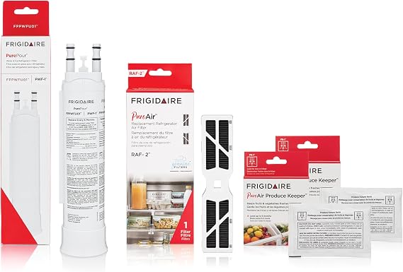 Frigidaire PurePour PWF-1TM FPPWFU01 + PureAir RAF-2TM FRGPAAF2 + 2 pcs PK-1TM FRPAPKRF Water & Air Filter Combo