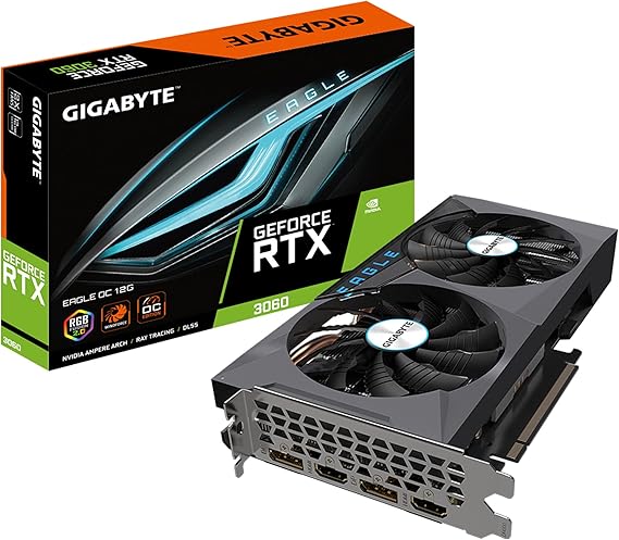 GIGABYTE GeForce RTX 3060 Eagle OC 12G REV2.0 Graphics Card Windforce Fan 12GB 192-bit GDDR6 GV-N3060EAGLE OC-12GD REV2.0 Video Card