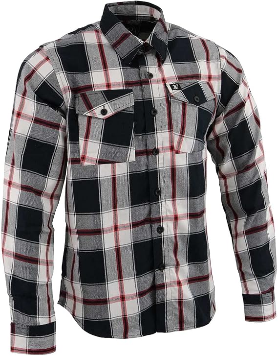 NexGen Men's Long Sleeve Plaid Flannel Shirt - Button Front