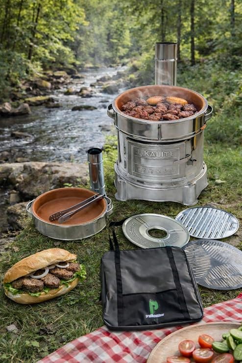 Paslanmaz Güveç Mangal Seti, Güveç Ocak, Paslanmaz Izgaralı, Toprak Tandır 40cm Çap