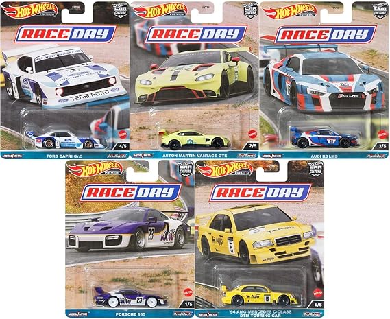 Race Day 5 Piece Set Car Culture Series Diecast Model Cars FPY86-959D