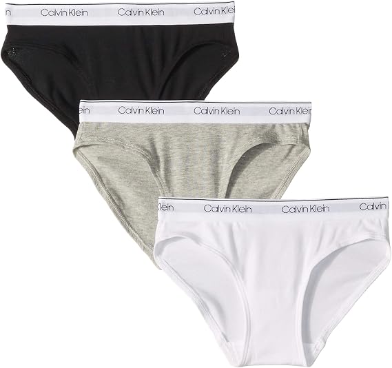 Calvin Klein Girl's Modern Cotton Bikini Panty Base Layer Underwear (pack of 2)