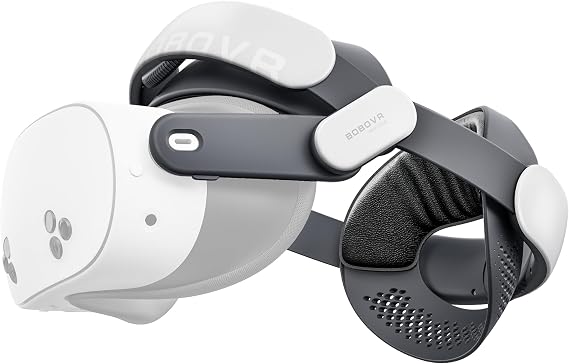 BOBOVR M3 Head Strap Compatible with Quest 3/3S, Dual-Mode VR Strap with Halo and Elite Fit Modes, Front and Rear Adjustment Knobs, Reduced Face Pressure, Stable Fit for Active Games
