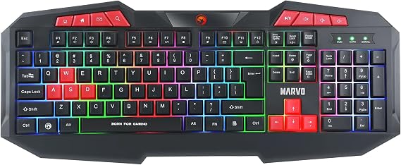 Marvo K602 TR Wired Membrane Switch 26-Tuş Anti-Ghost RGB Gaming Keyboard