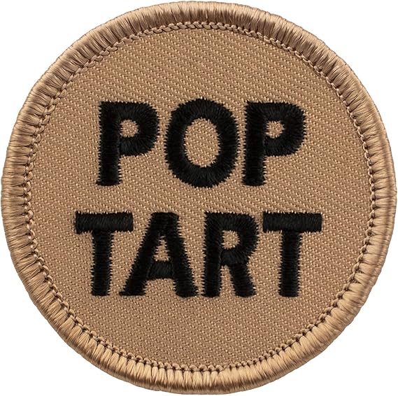 Pop Tart Patrol Patch - 2" Diameter Round Embroidered Patch (Hook & Loop Fastener)