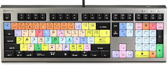 Logickeyboard Backlit 'Astra2' Designed for Composing in Apple Logic Pro p/n LKB-LOGXP2-A2M-US