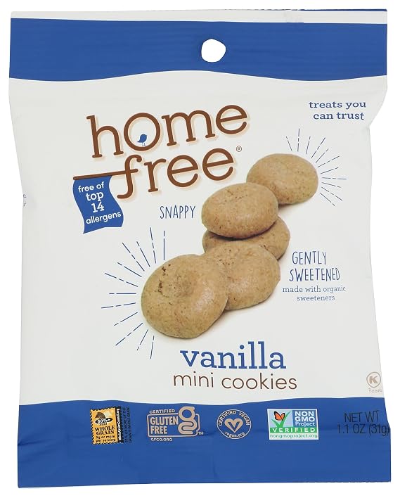 Homefree, Cookie Mini Vanilla, 1.1 Ounce