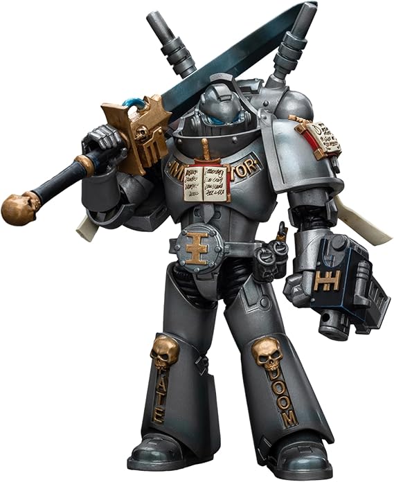 JOYTOY 1/18 Action Figures - Warhammer 40,000 Grey Knights Interceptor Squad Interceptor with Storm Bolter and Nemesis Force Sword - 5,Classic Character,Collectible,Age 15 and Above