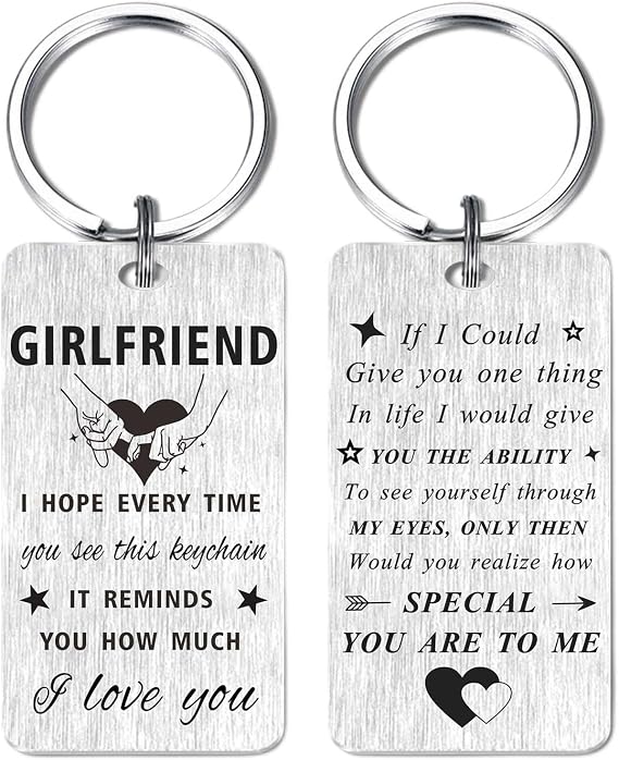 Gezxin Valentines Day Gifts for Girlfriend- Romantic Keychain for Your Girlfriend Valentines Day from Boyfriend