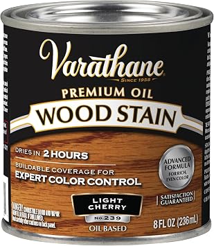 Varathane 211797 Premium Wood Stain, Half Pint, Light Cherry