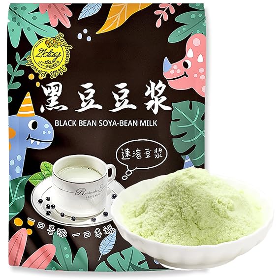 Black Soybean Powder 300g(10 Bags) - Pure Black Soybeans & Rock Sugar, Individually Packages, Instant Preparation, Plant-Based Protein, Ideal Choice for Daily Moment, Winter Warming, Office Relaxation