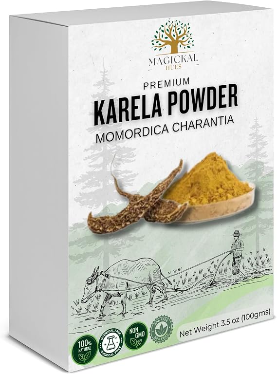 Karela Powder 3.5 oz Bitter Melon Powder (Bitter Gourd) for Smoothies, Tea, Juices, and DIY Recipes Finely Ground Bittermelon for Culinary and Wellness Use