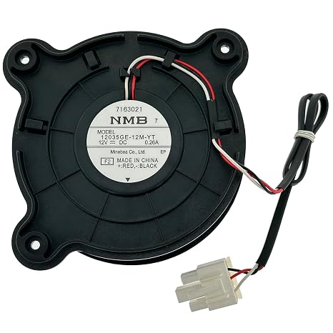 12035GE-12M-YT Refrigerator Evaporator Fan Motor Compatible with Samsung, Midea 11002015001679, 3-Wires Cooling BLDC Fan 12V 0.26A