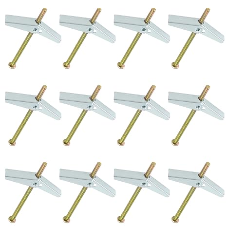 Uenhoy 20 Set M3 Toggle Bolt Wing Nut 1/8"x2" Phillips Drywall Anchor