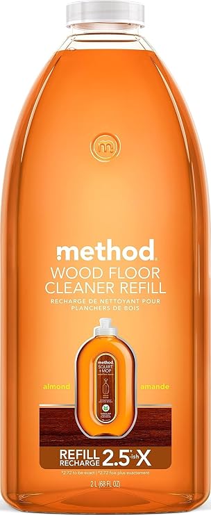 Method Squirt + Mop Hardwood Floor Cleaner Refill, Almond, 68 Ounce