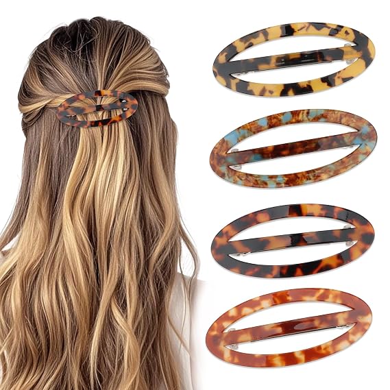 Hair Clips Barrettes for Women 4Pack French Barrettes Clips Non Slip Vintage HairClipStylish Hair Accessories for Women Girls