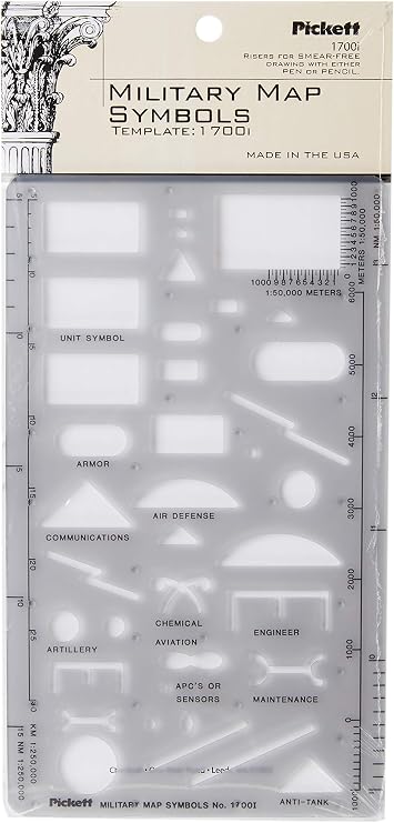 Pickett Military Map Symbols Template (1700I)