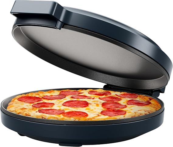 Chefman Everything Maker & Pizza Oven 1440W Countertop Electric Pizza Maker with 12 Nonstick Cooking Plates, Plus Makes Quesadillas, Omelettes and More, with Indicator Lights and Vertical Storage