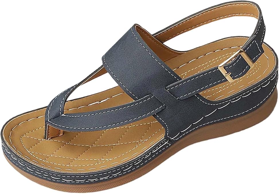 Women's Wedge Sandals Summer Platform Sandals Comfortable Orthopedic Beach Walking Casual Dressy Flip Flops for