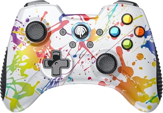 EasySMX Wireless Gaming Controller for Windows 7 8 10 11 PC/PS3/Android/Switch/Steam Deck, Dual-Vibrate Gamepad Joystick Computer Game Controller With Turbo, 14 Hours Working Battery