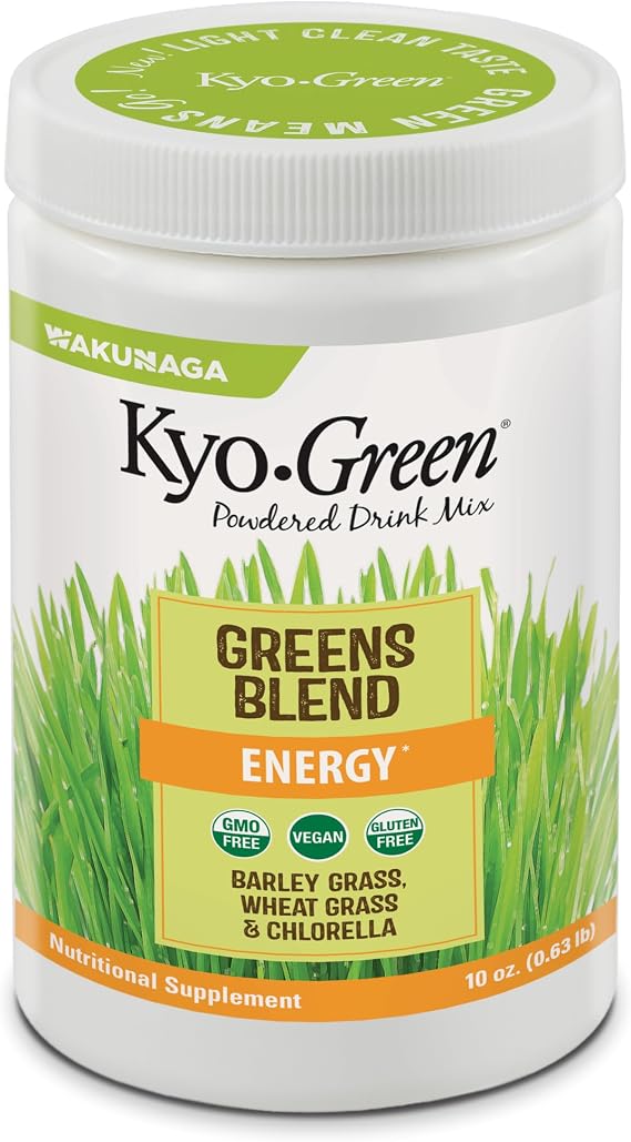 Kyolic Kyo-Green Greens Blend Energy, Powder Drink Mix, 10 oz.