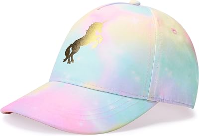 accsa Kids Trucker Hat Girls Baseball Cap Youth Cute Unicorn Hat Adjustable Snapback Cap for Summer Sports Travel Hiking Hat