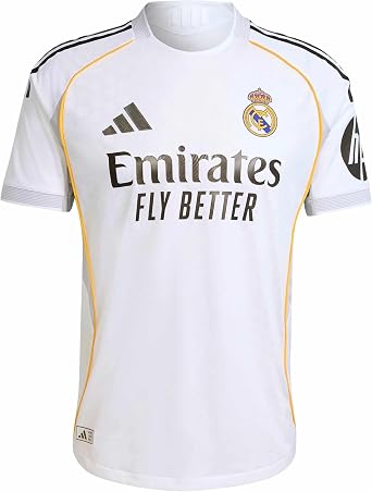 adidas Men's Real Madrid Home Authentic Match Soccer Jersey 25/26