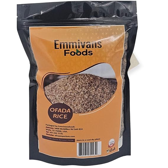Emmivans Whole Grain Ofada Rice Stone Free Nigerian Brown Dirty Rice 2lb