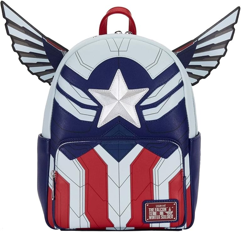 Loungefly Marvel Falcon Captain America Cosplay Mini Backpack Captain America One Size