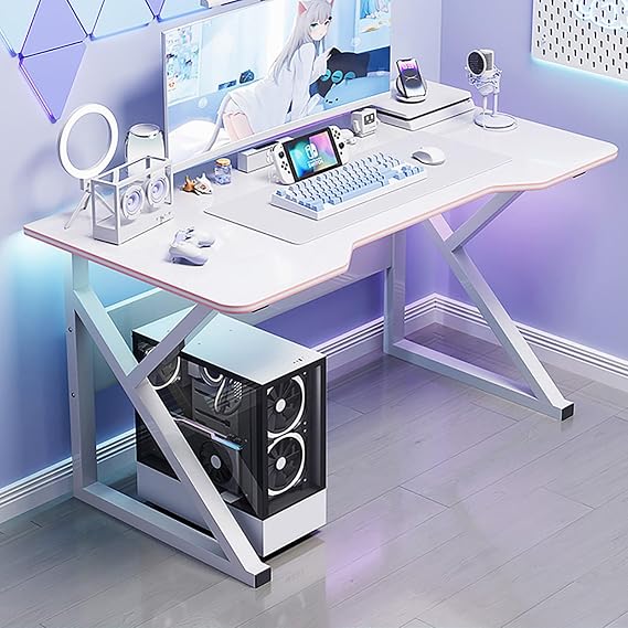 K-Shaped Gaming Desk Modern Office Desk Simple Computer Desk Ergonomic Gamer Computer Desk for Home, Office,Bedroom B,140x60x74cm