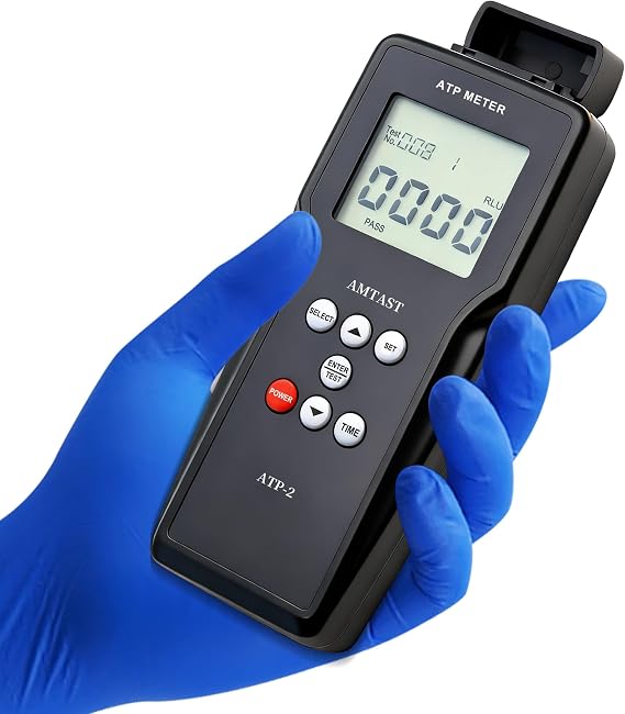 ATP Tester Portable ATP Fluorescence Detector ATP Hygiene Monitoring System ATP Rapid Detector, Not Include Swabs (Model ATP-2)