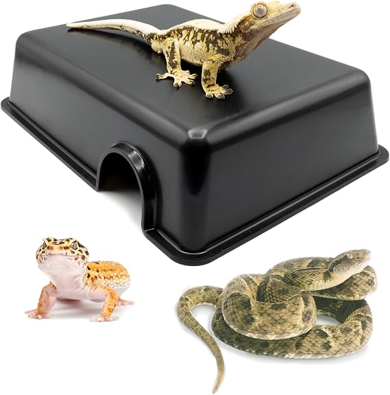 Pangea Reptile Hide Box (C- Medium), Black
