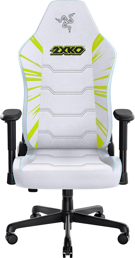 Razer Iskur V2 X Ergonomic Gaming Chair, 2XKO Edition | Built-In Lumbar Support, Wide Seat, High Density Foam Cushions, Adjustable 152 Degree Recline, 2D Armrests, Plush Fabric