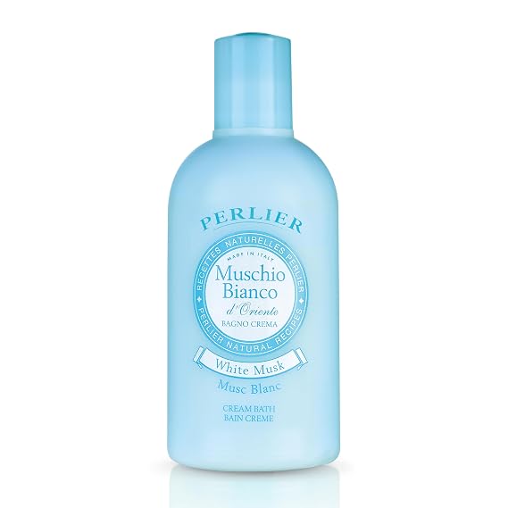 Perlier White Musk Bath Cream - Natural & Calming Aromatherapy Bubble Bath For Women And Men - Rich Foaming Formula Provides Deep Moisturization And Hydration For All Skin Types (16.9 Fluid Oz.)