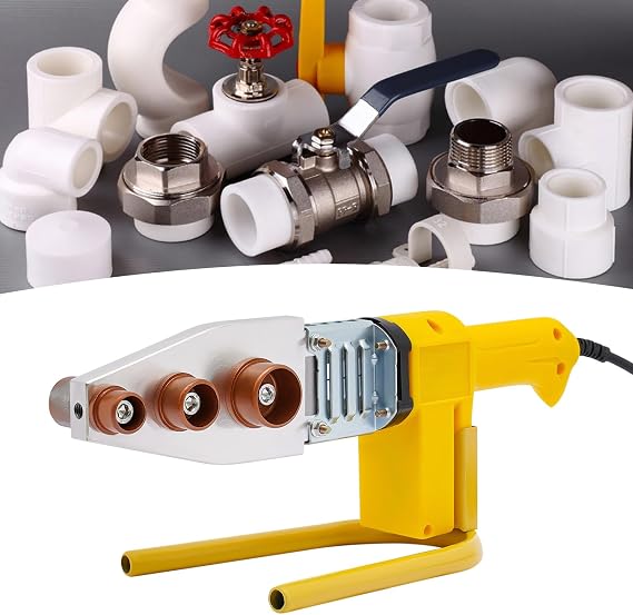 Plastic Pipe Welding Tool, Constant Temperature Handheld Pipe Welding Machine Water Pipe Electric Constant Temperature Hot Melt Machine with 6 Die Heads, for PPR PE Tube