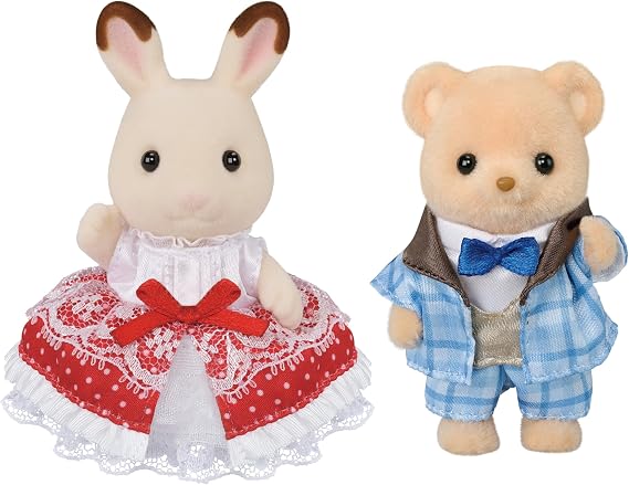 Calico Critters - Chocolate Rabbit - 40th Anniversary Friends Collectible | Celebrate four decades of critter charm - keepsake figure in celebration dress, must for longtime collectors & fans, Ages 3+