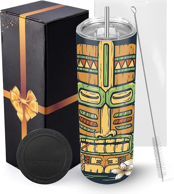 Joyclub Sublimation Tumbler 20 oz Skinny Straight Tumblers Bulk | Stainless Steel Double Wall Vacuum Cups Non-slip Bottom Insulated Tumbler With a Gift Box