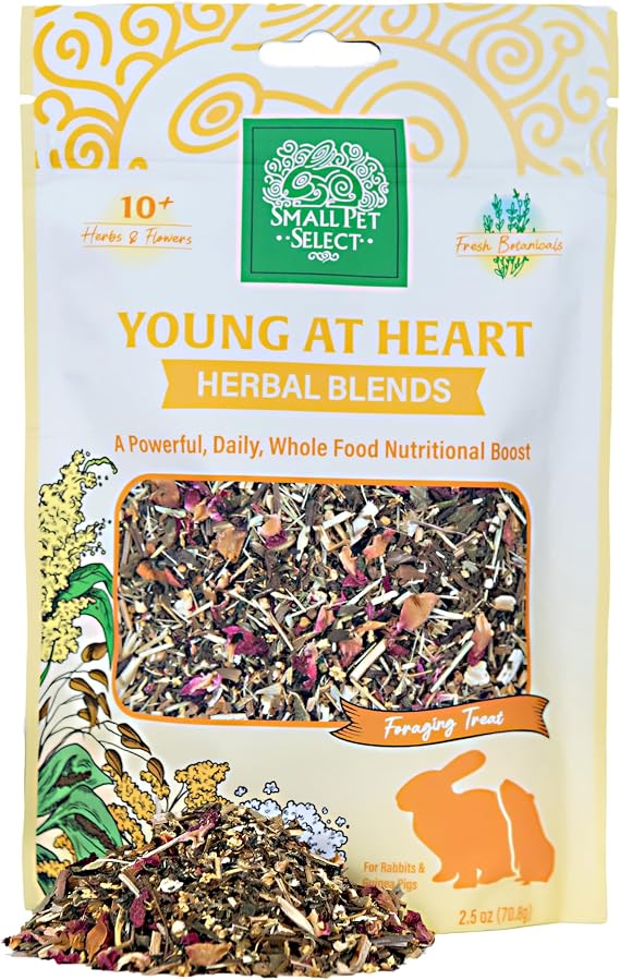 Small Pet Select - Young at Heart Herbal Blend, a Natural Herbal Treat for Rabbits and Guinea Pigs, 2.5oz