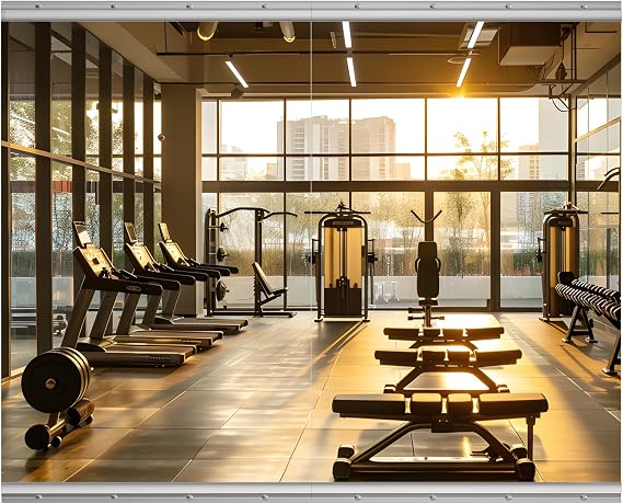 Hasipu Home Gym Mirror 44" L x 28" W - 2PCS Large Full Body Mirror for Yoga, Fitness, Garage, Dance Studio, Wall-Mounted, 0.16in Tempered Glass Frameless