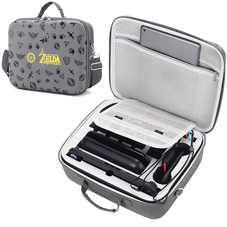PONYRC Cute Carrying Case for Nintendo Switch 2 (2025), Large All in One Hard Travel Case with Game Card Slots, Portable Full Protection Bag for Switch 2 Zelda Console, Pro Controller & Accessories