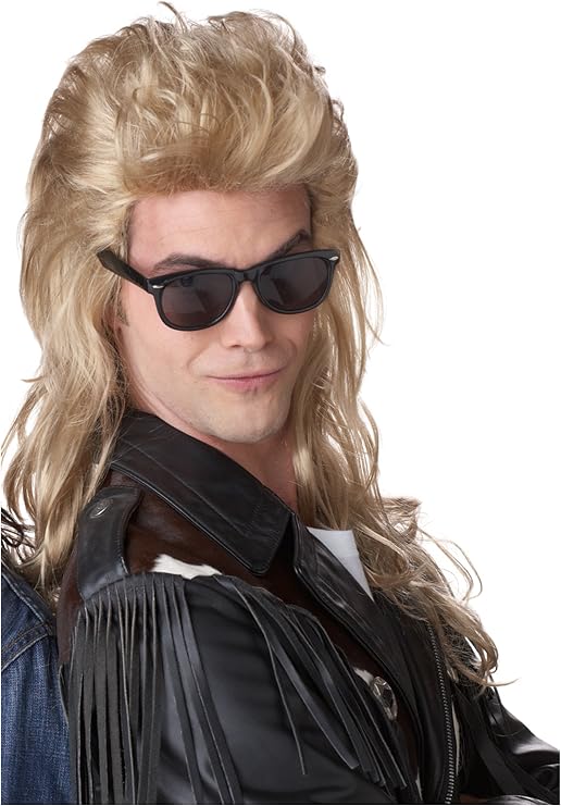 California Costumes mens 80's Rock Mullet Wig Adult Sized Costumes, Blonde, One Size US