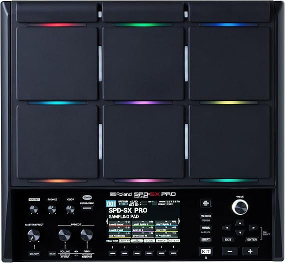 Roland SPD-SX PRO Sampling Pad | The Flagship Sampling Pad for Drummers & Other Musicians | 9 Playing Surfaces, 8 External Trigger Inputs, Color Display, Customizable Pad LEDs, Onboard FX & More